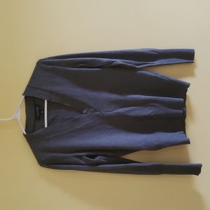 Gray long sleeve v neck top